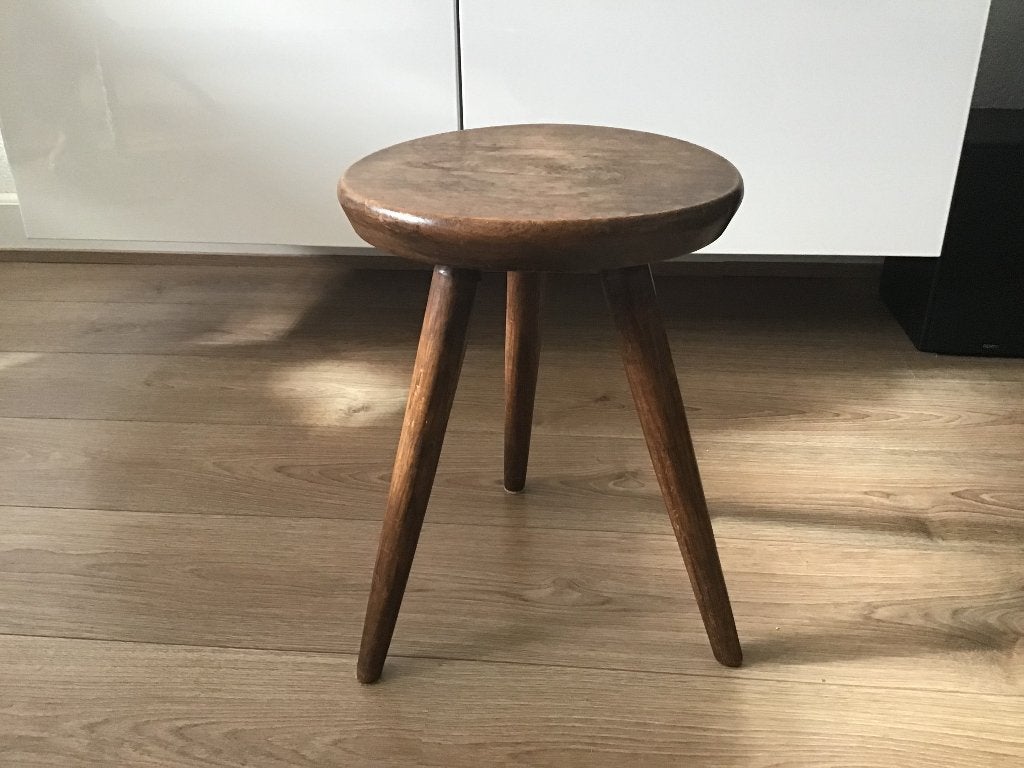 Houten krukje replica van Charlotte Perriand, Huis en Inrichting, Ophalen, Gebruikt, Hout