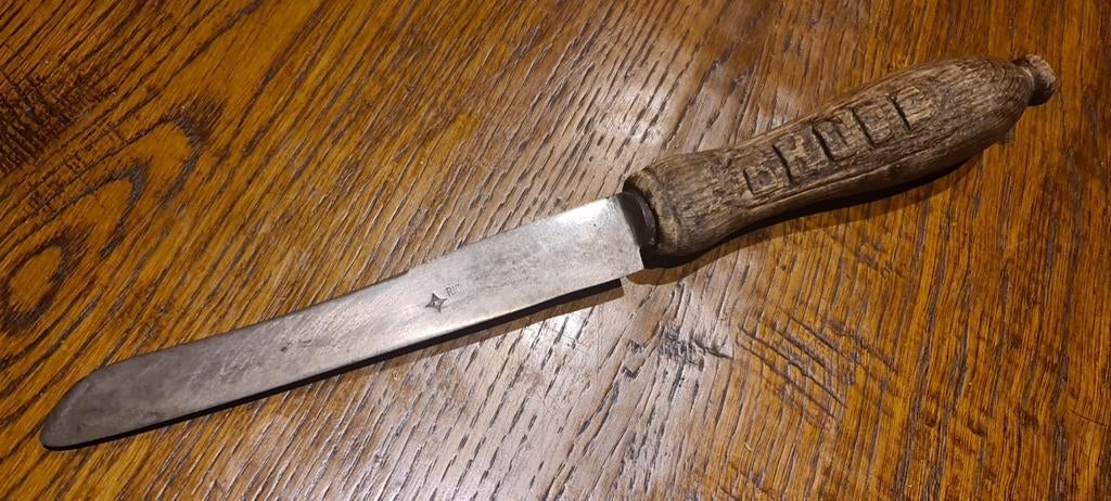 Vintage mes met houten handvat - gemerkt 'RICHARD Herbertz', Verzenden
