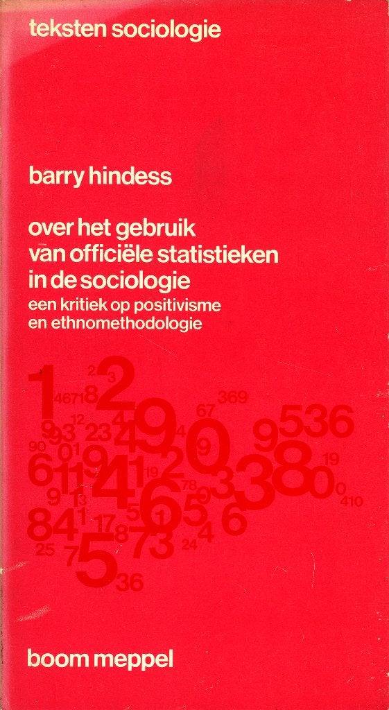 Over het gebruik van officiele statistieken in de sociologie, Boeken, Sociale wetenschap, Ophalen of Verzenden, Zo goed als nieuw