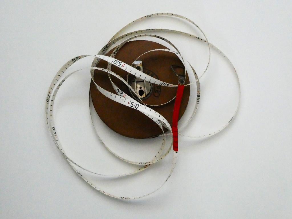 Oud meetlint rolmaat PANZER 30 M  Best Measuring Tape  1950, Antiek en Kunst, Ophalen of Verzenden