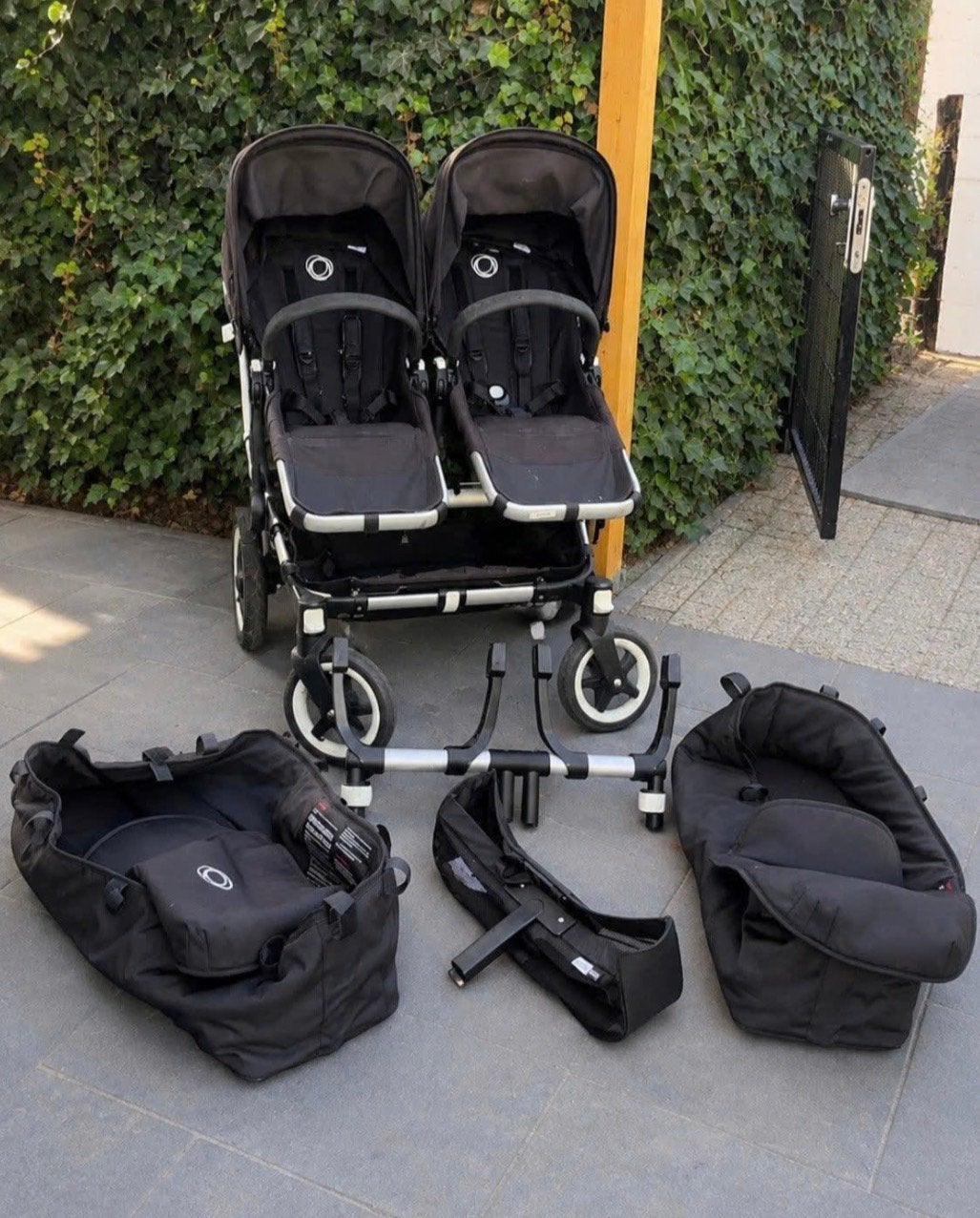 Bugaboo Donkey 2 tweelingkinderwagen – zwart, Ophalen, Zo goed als nieuw, Bugaboo