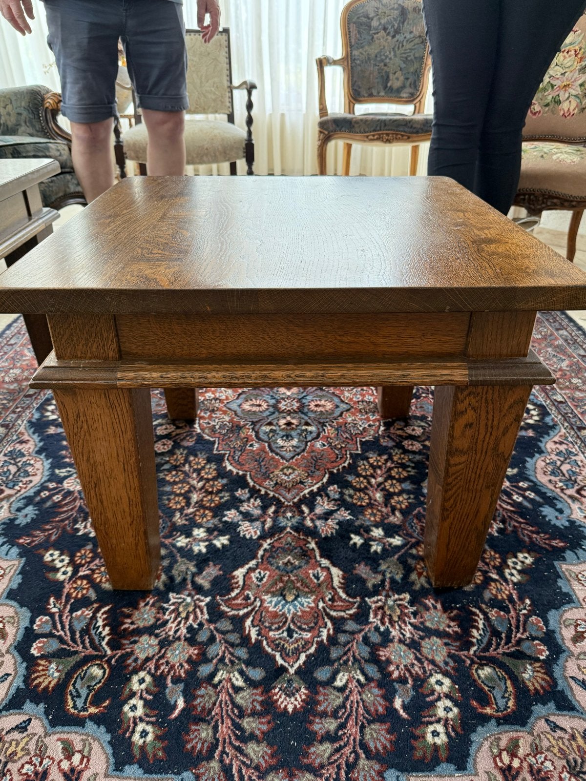 Massief eiken salontafel, Antiek en Kunst, Antiek | Meubels | Tafels, Ophalen