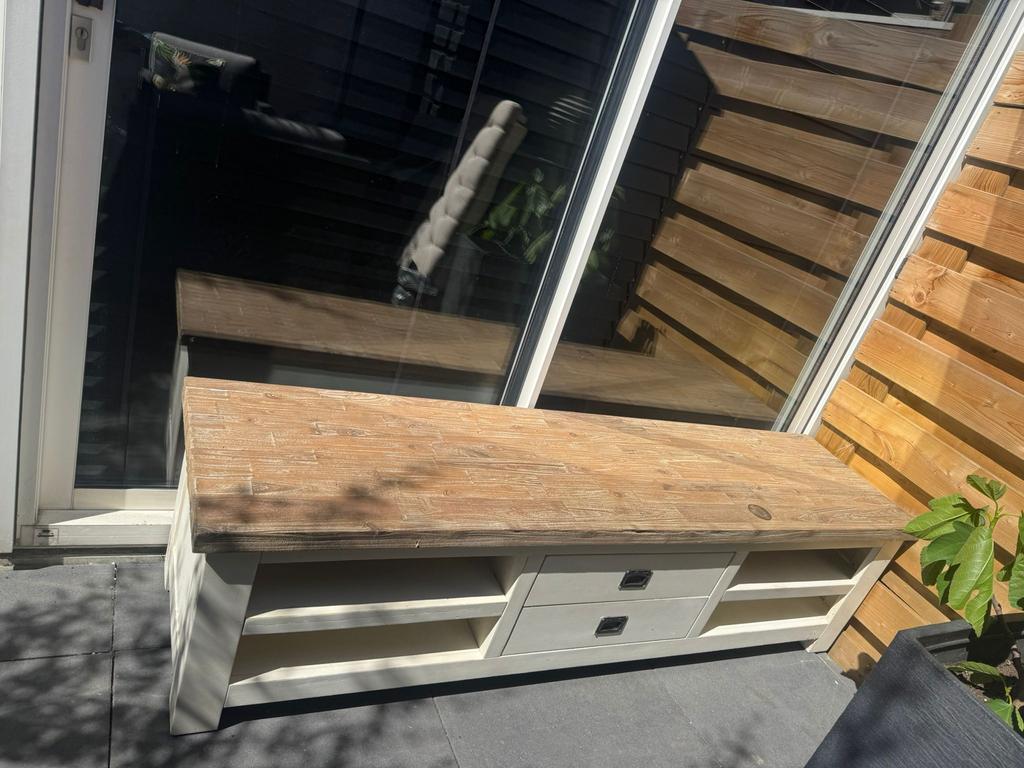 Tv meubel, Huis en Inrichting, Kasten | Televisiemeubels, Ophalen, 150 tot 200 cm, Minder dan 100 cm, Grenenhout