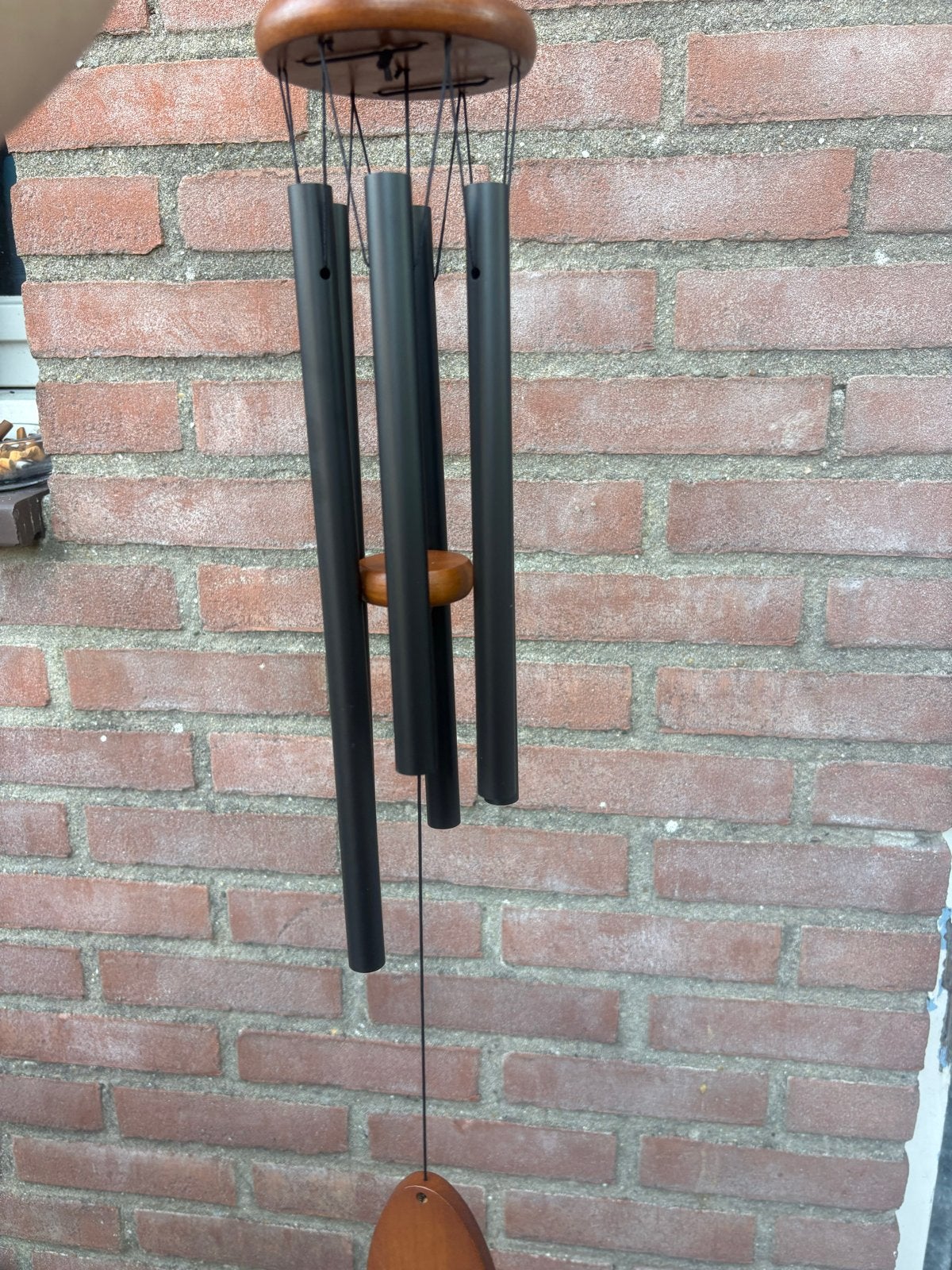 Mooie windgong met houten accenten, Ophalen, Zwart, Zo goed als nieuw, Metaal