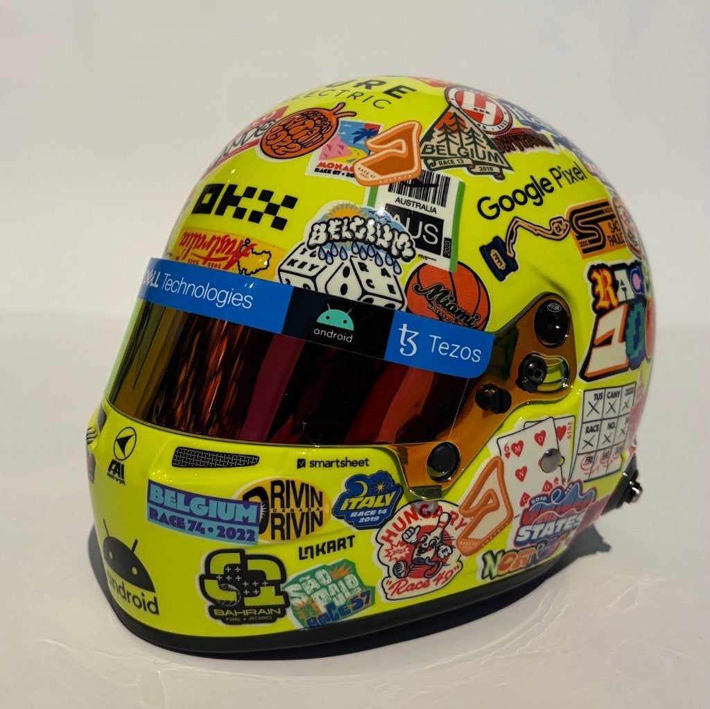 Lando Norris 2023 GP Austin 100 GP helm 1:2, Ophalen of Verzenden, Zo goed als nieuw, Formule 1