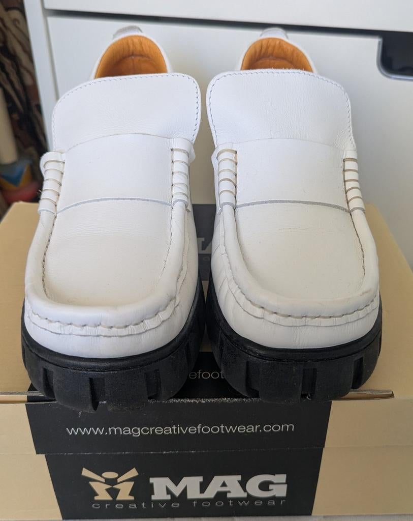 MAG Megamok schoenen wit maat 41 instappers, MAG, Nieuw, Ophalen of Verzenden, Wit