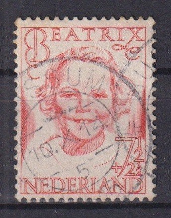 Nederland 1946 nr. 458 Prinses Beatrix Oranje BUSSUM, Verzenden, Gestempeld, Koningshuis