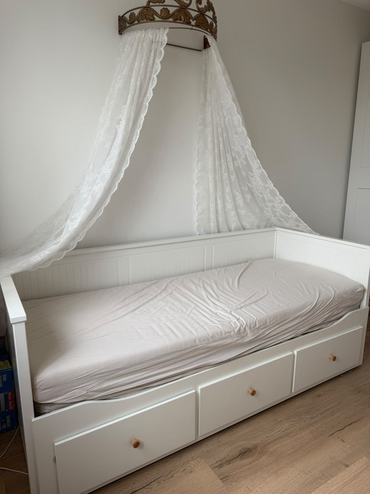 IKEA Hemnes Bed - Exclusief Matras, Ophalen, Gebruikt, Eenpersoons, Wit