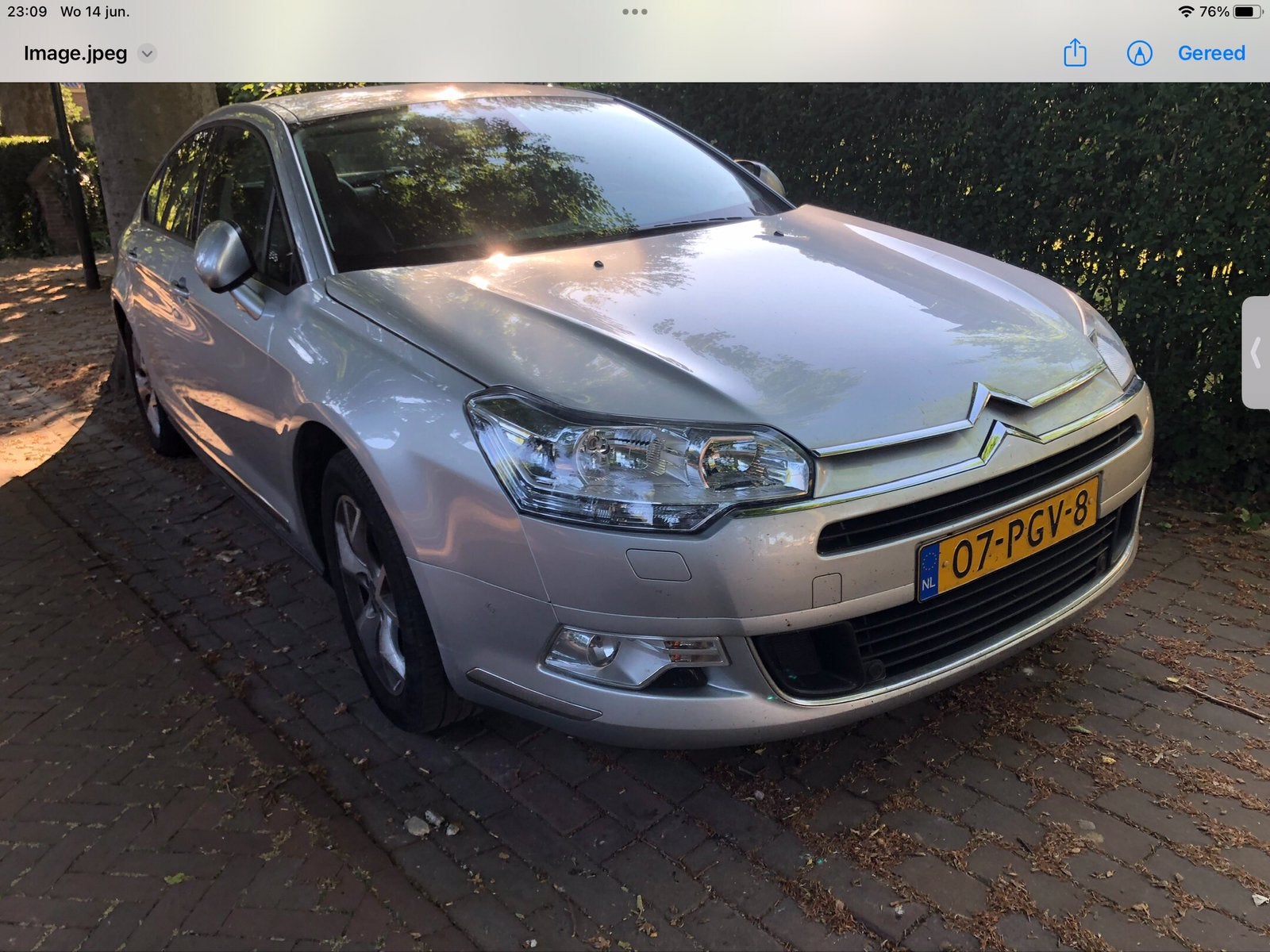 Citroën C5 1.6 THP 2011 Grijs, Voorwielaandrijving, Zwart, Leder en Stof, 1446 kg