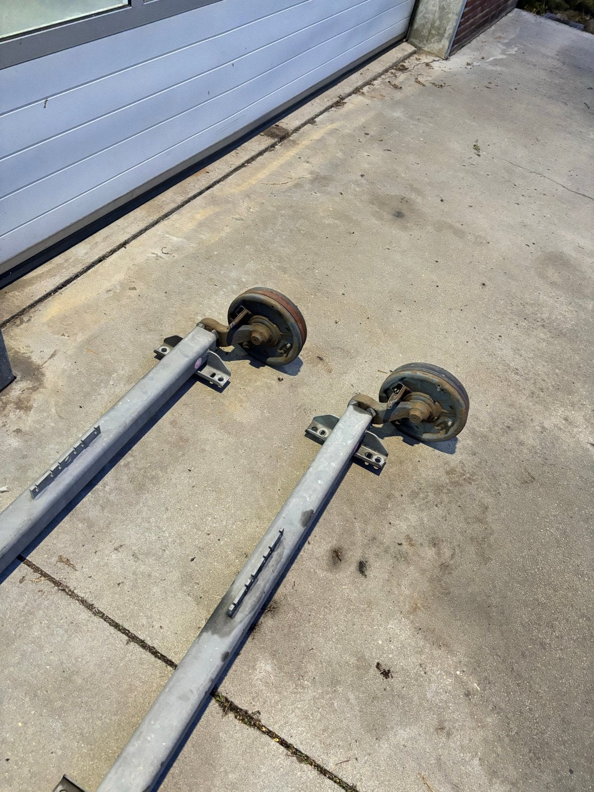 BPW 2x linker aanhanger as helft 1800kg Torsie as, Auto diversen, Ophalen, Gebruikt