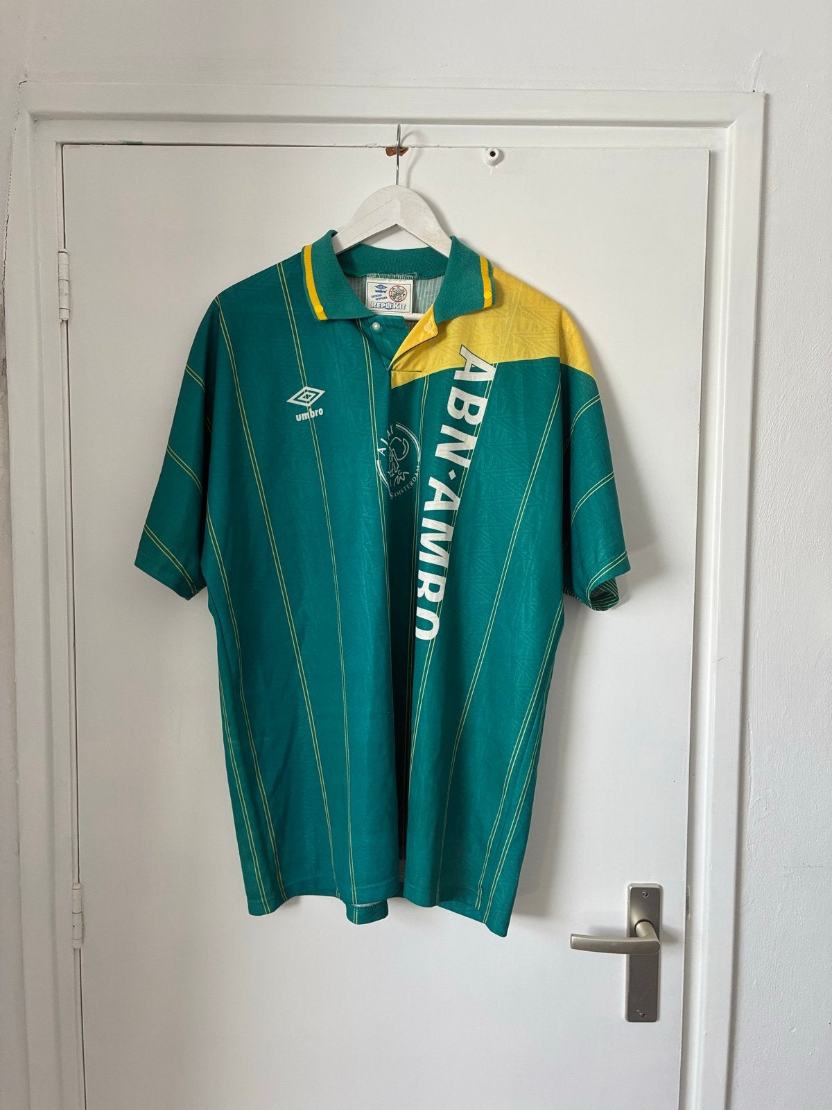 Vintage Umbro Ajax uitshirt 1991-1993 ABN AMRO, Maat 56/58 (XL), Ophalen of Verzenden, Zo goed als nieuw, Voetbal
