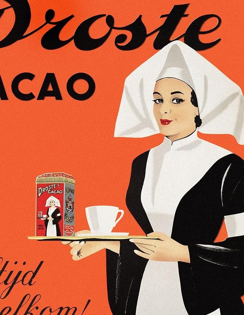 Prachtig DROSTE Cacao Reclame Art Deco Poster affiche, Verzenden, Nieuw, Overige typen