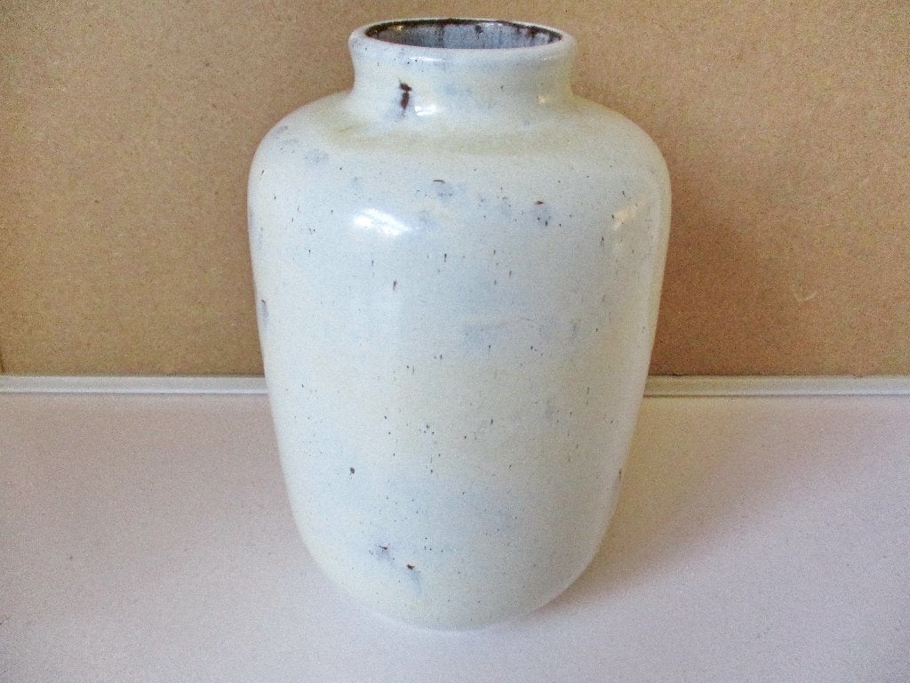 Vintage vaas wit witte glazuur Zaalberg Holland fifties, Antiek en Kunst, Ophalen of Verzenden