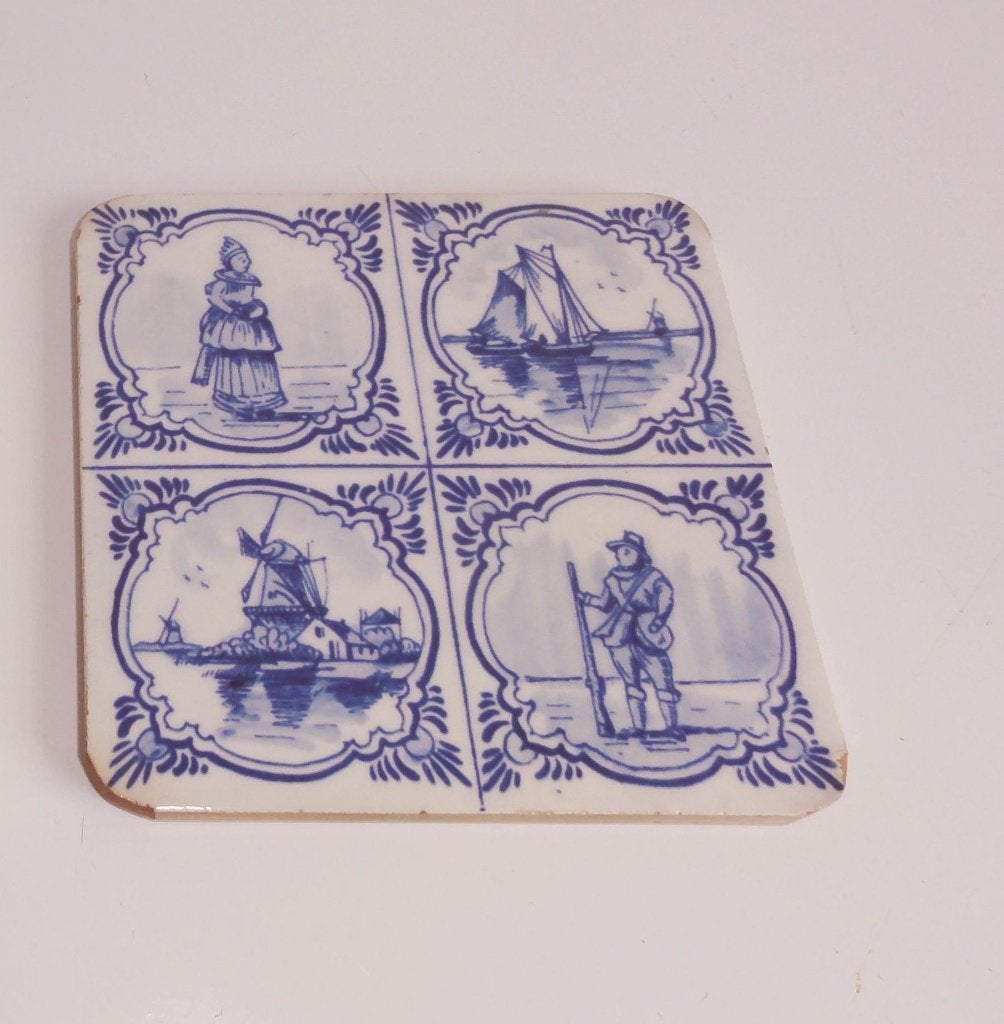Tegeltje, antiek tegeltje H made in Belgium, Antiek en Kunst, Ophalen of Verzenden