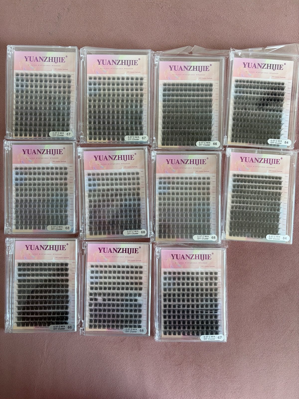 Nieuwe YUANZHIJIE DIY Cluster Wimpers - Diverse Maten, Ogen, Zwart, Nieuw, Ophalen of Verzenden