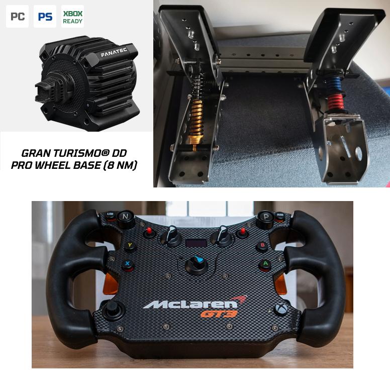 Fanatec set voor Playstation, Xbox en PC, Computers en Software, Joysticks, Ophalen, Zo goed als nieuw, Fanatec, SimLab, GRID, Trak Racer, Simucube