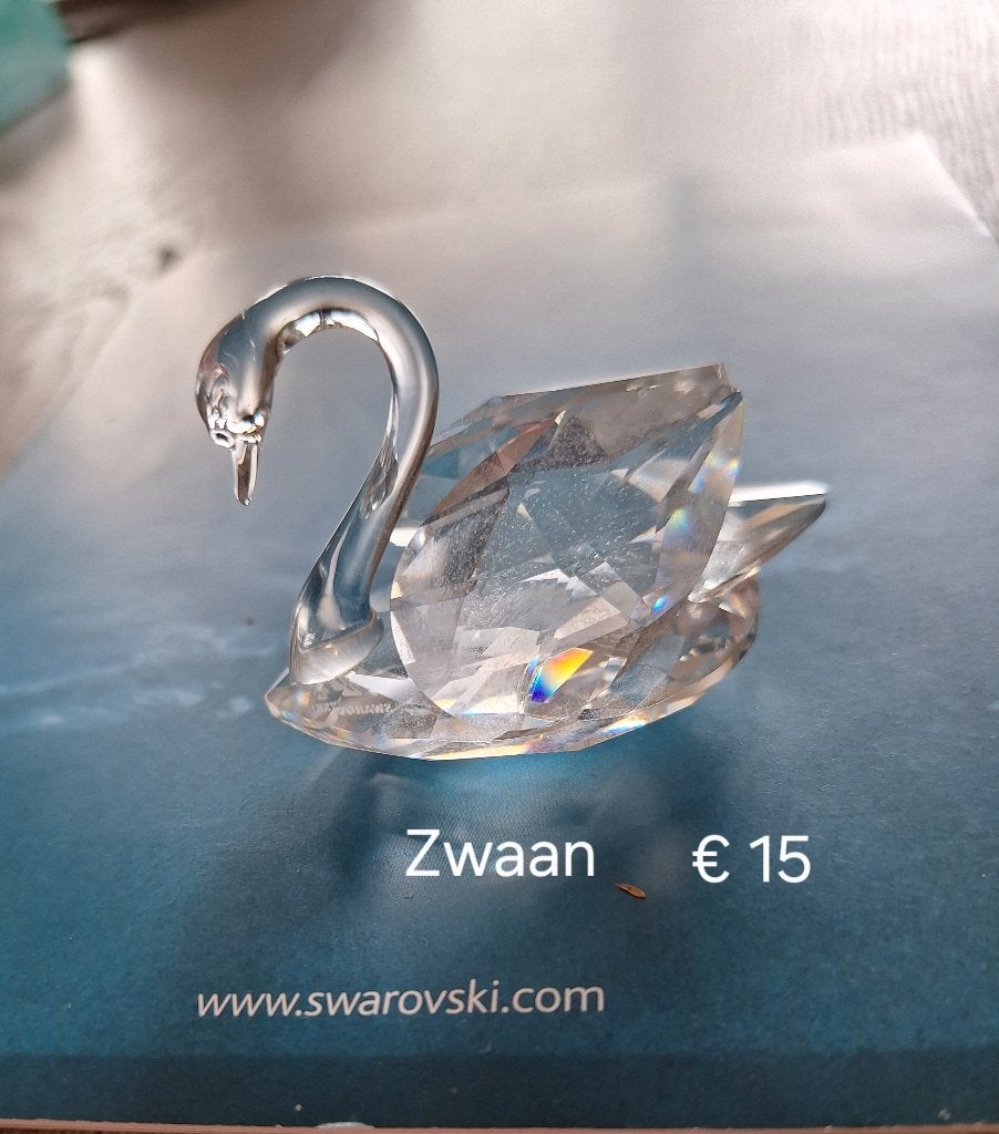 Swarovski kristallen beeldjes: Zwaan, Schildpad, Kikkers, Verzamelen, Ophalen of Verzenden, Zo goed als nieuw, Figuurtje