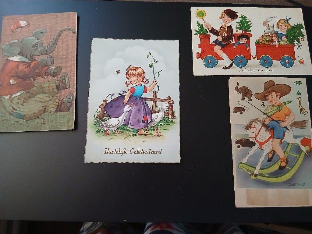 Vintage Ansichtkaarten  (B), Verzamelen, Ansichtkaarten | Themakaarten, Ophalen of Verzenden, Kinderen