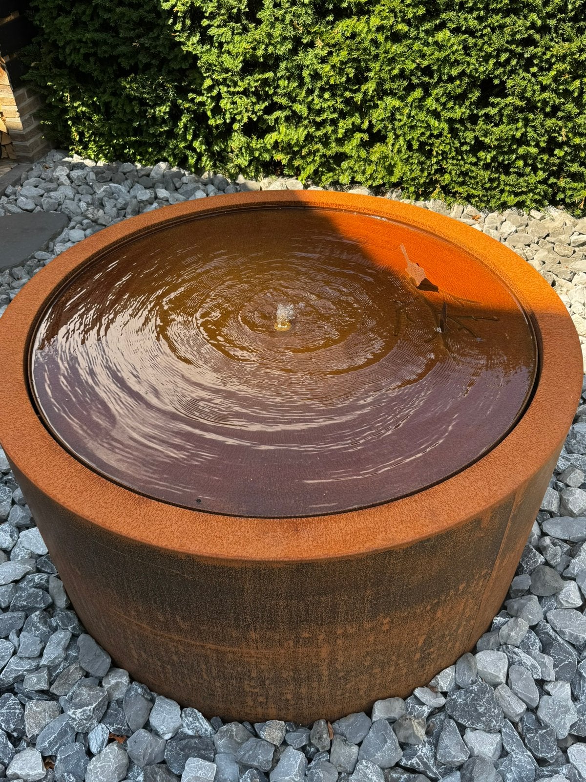 Cortenstaal watertafel / waterornament – Ø 145 cm, Ophalen, Zo goed als nieuw, Overige materialen, Waterornament