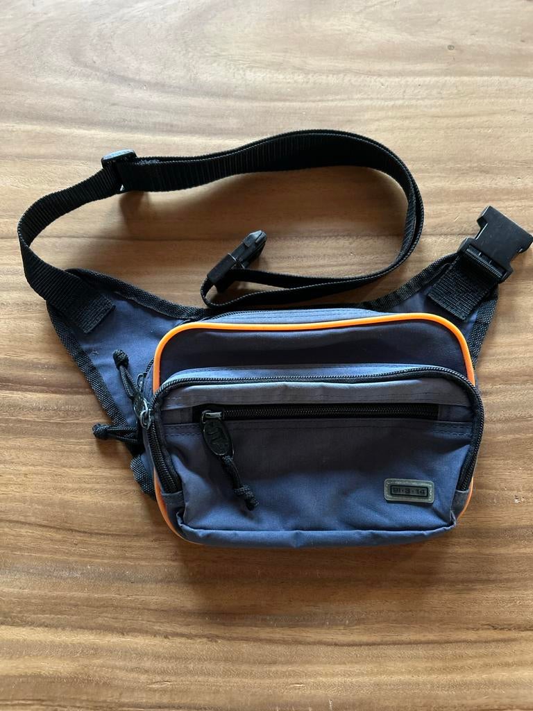 Hippe heuptas met oranje rand en 3 vakken, Sieraden, Tassen en Uiterlijk, Tassen | Schoudertassen, Ophalen, Gebruikt, Oranje, Overige merken