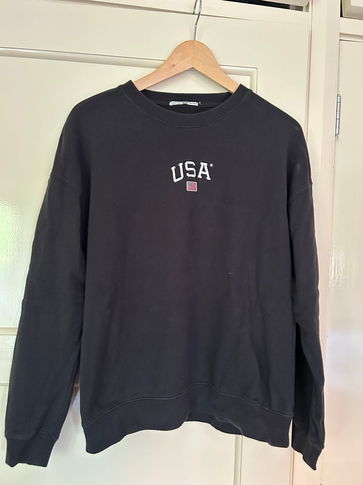Zwarte USA sweater maat M, Ophalen of Verzenden, Gedragen, Maat 38/40 (M), Zwart