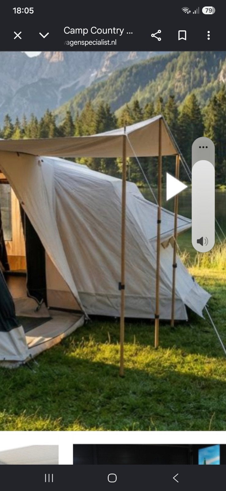 Combi Camp Country gastentent, compleet!, Ophalen, Zo goed als nieuw