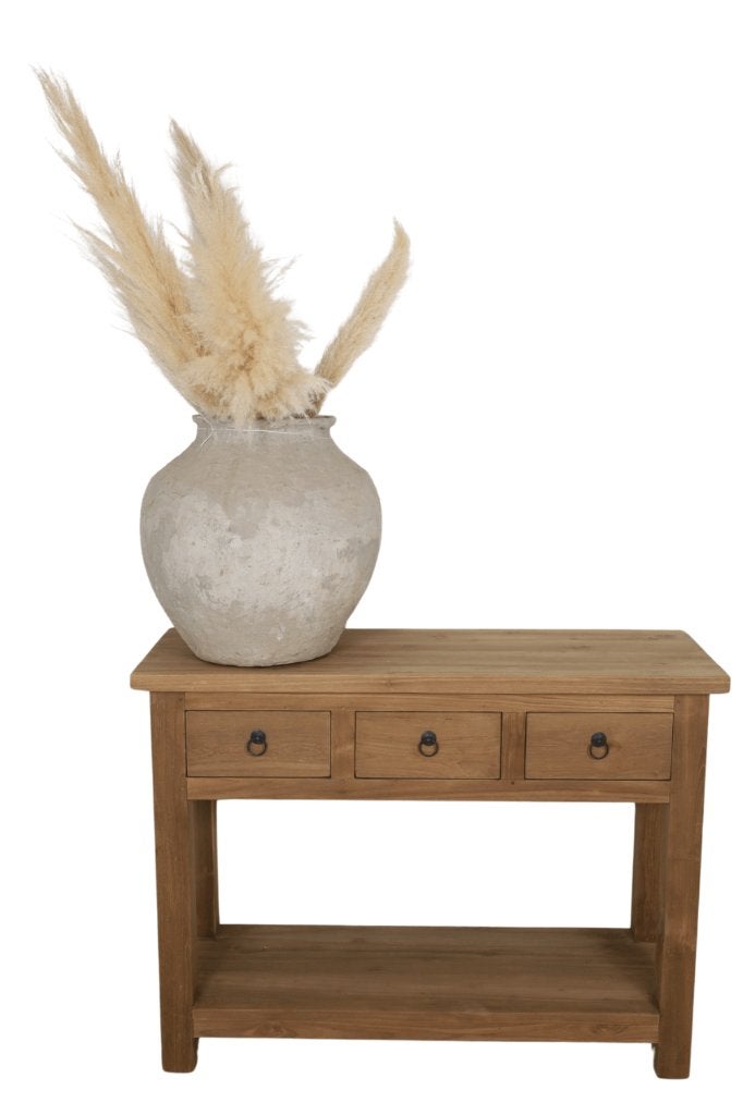 Teak Houten Muurtafel / sidetable, 50 tot 100 cm, Teakhout, Nieuw, Ophalen of Verzenden