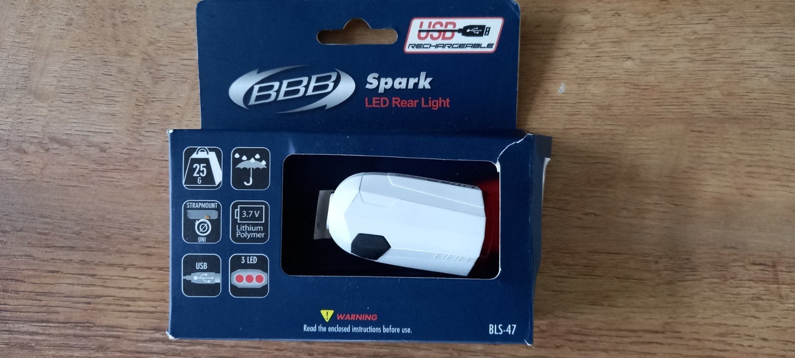 BBB Spark LED Achterlicht BLS-47 Oplaadbaar, Achterlicht, Nieuw, Ophalen of Verzenden, Oplaadbaar