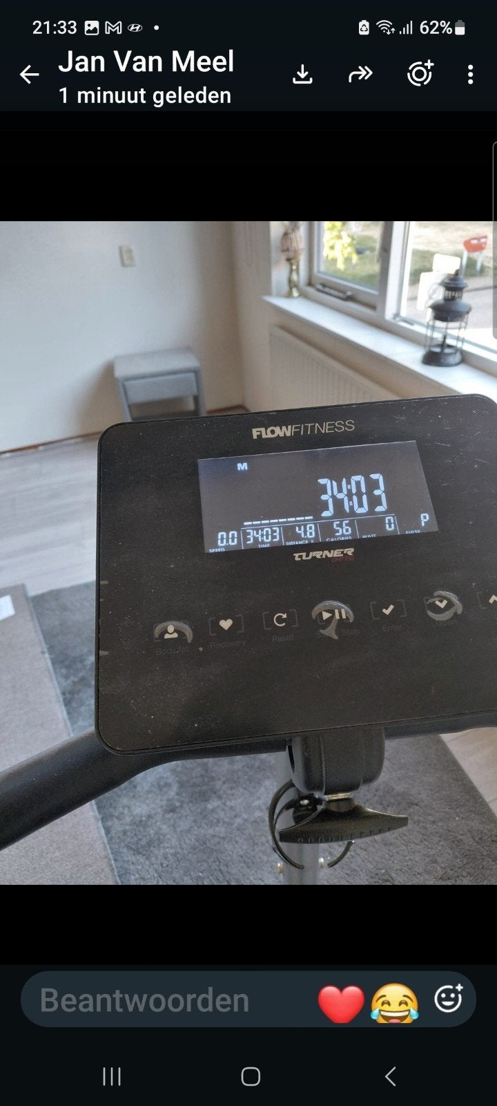 Hometrainer Flow Fitness Turner DAT 750, Ophalen