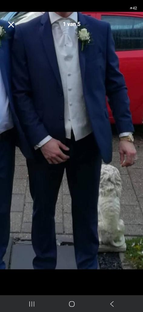 Mooi trouwpak maat 52, Ophalen of Verzenden, Zo goed als nieuw, Trouwpak