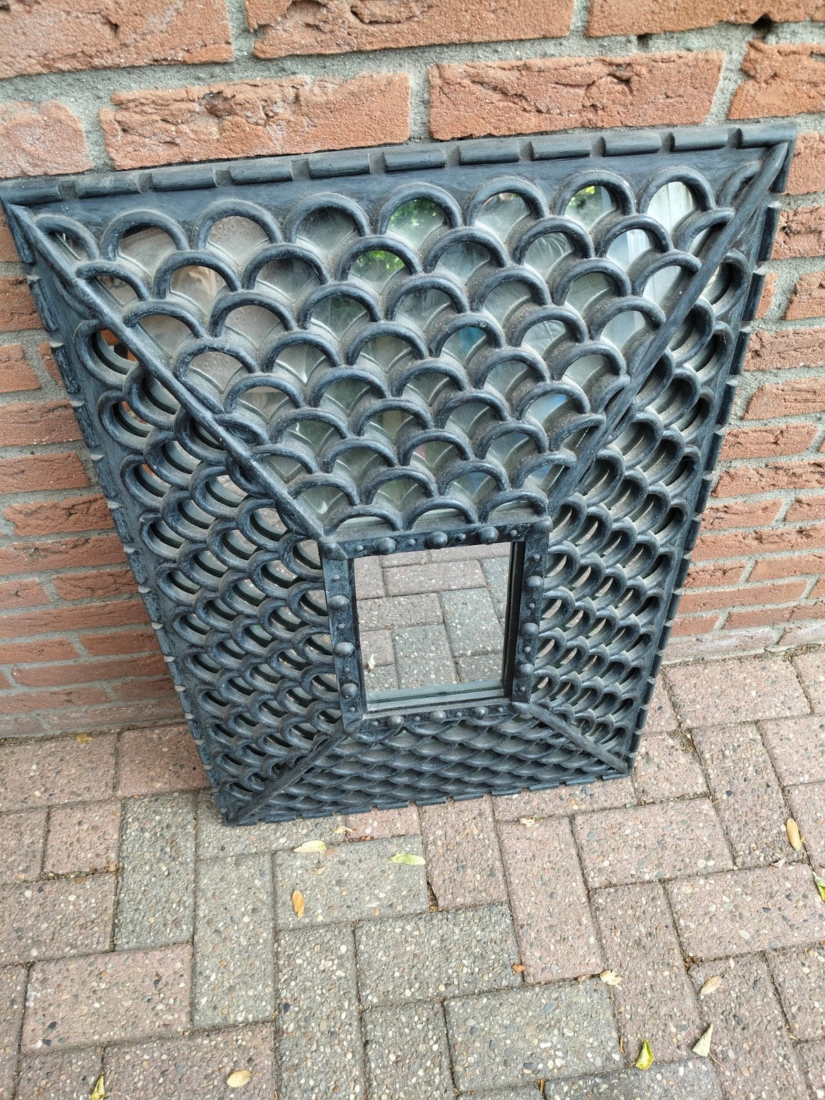 Mooie aparte spiegel, Huis en Inrichting, Woonaccessoires | Spiegels, Ophalen, Zo goed als nieuw, Rechthoekig, Minder dan 100 cm