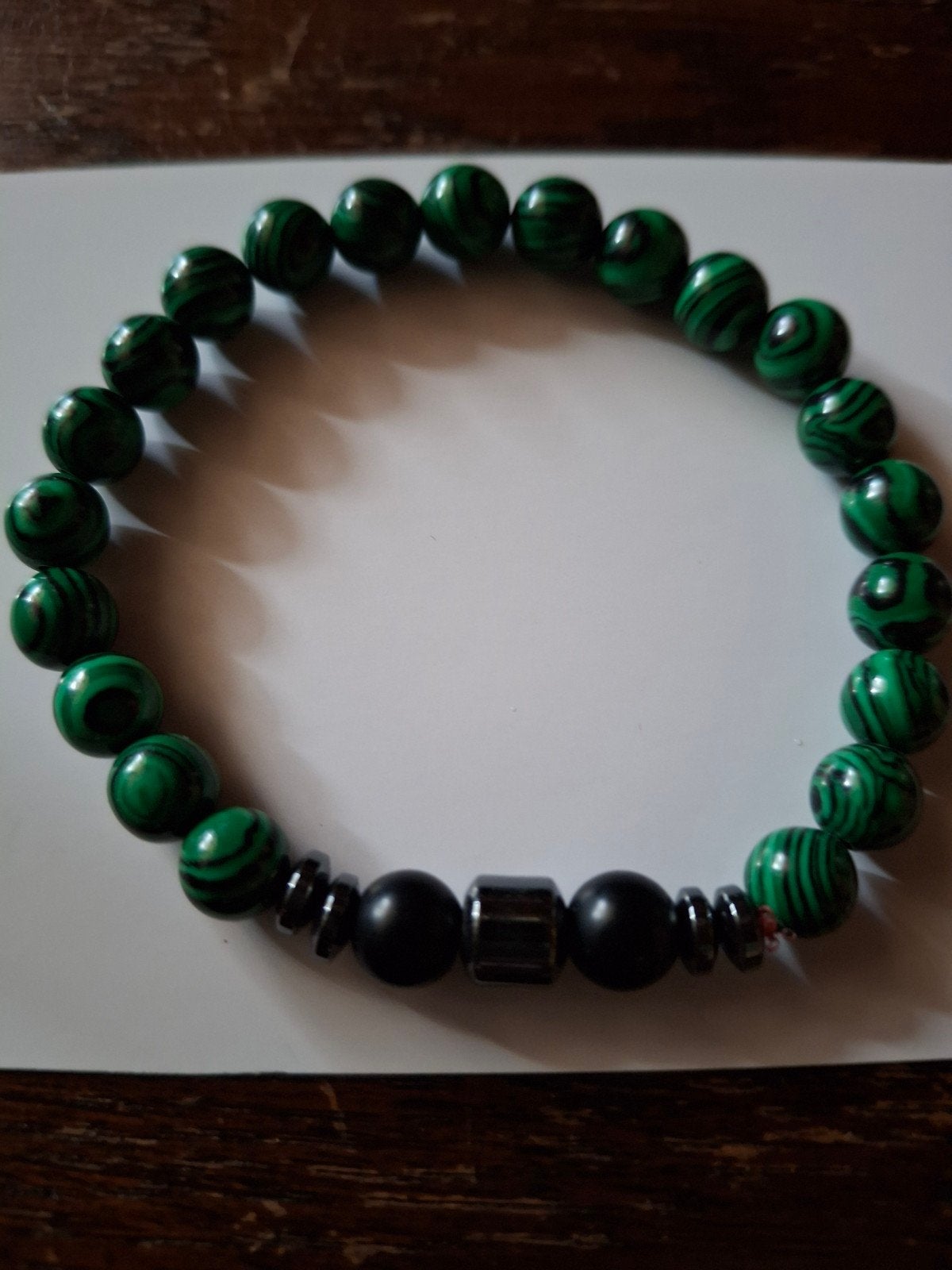 Malachiet armband, Ophalen of Verzenden, Groen, Overige materialen