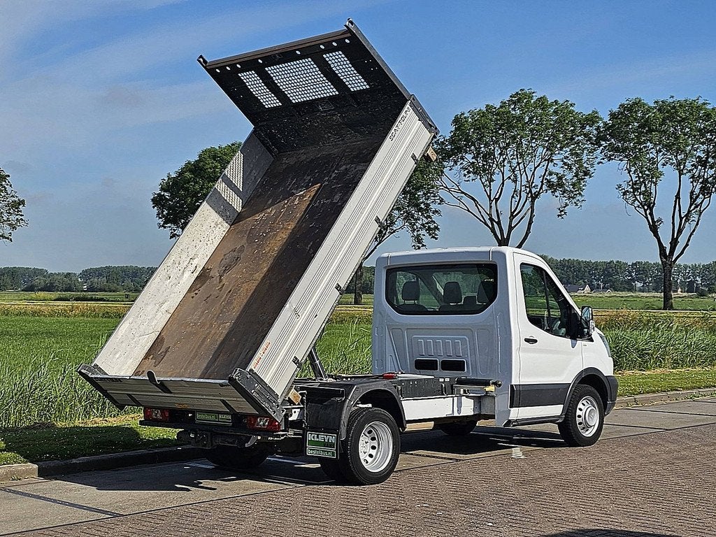 FORD TRANSIT 2.0 3-zijdige kipper ac!, Gebruikt, Euro 6, Wit, Leder