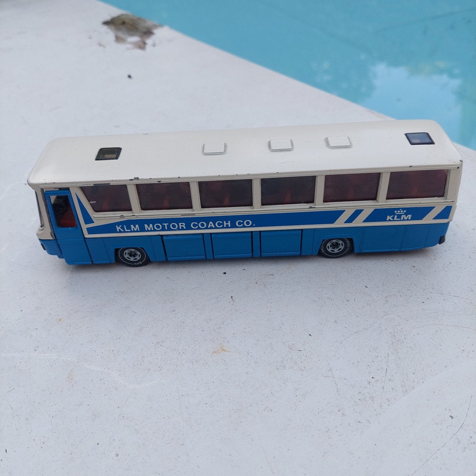 Vintage Siku KLM Motor Coach Co. bus schaalmodel, Ophalen of Verzenden, Gebruikt, Auto's