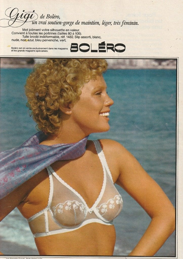 retro reclame 1976 Boléro dames lingerie BH doorzichtig, Verzenden, Overige typen