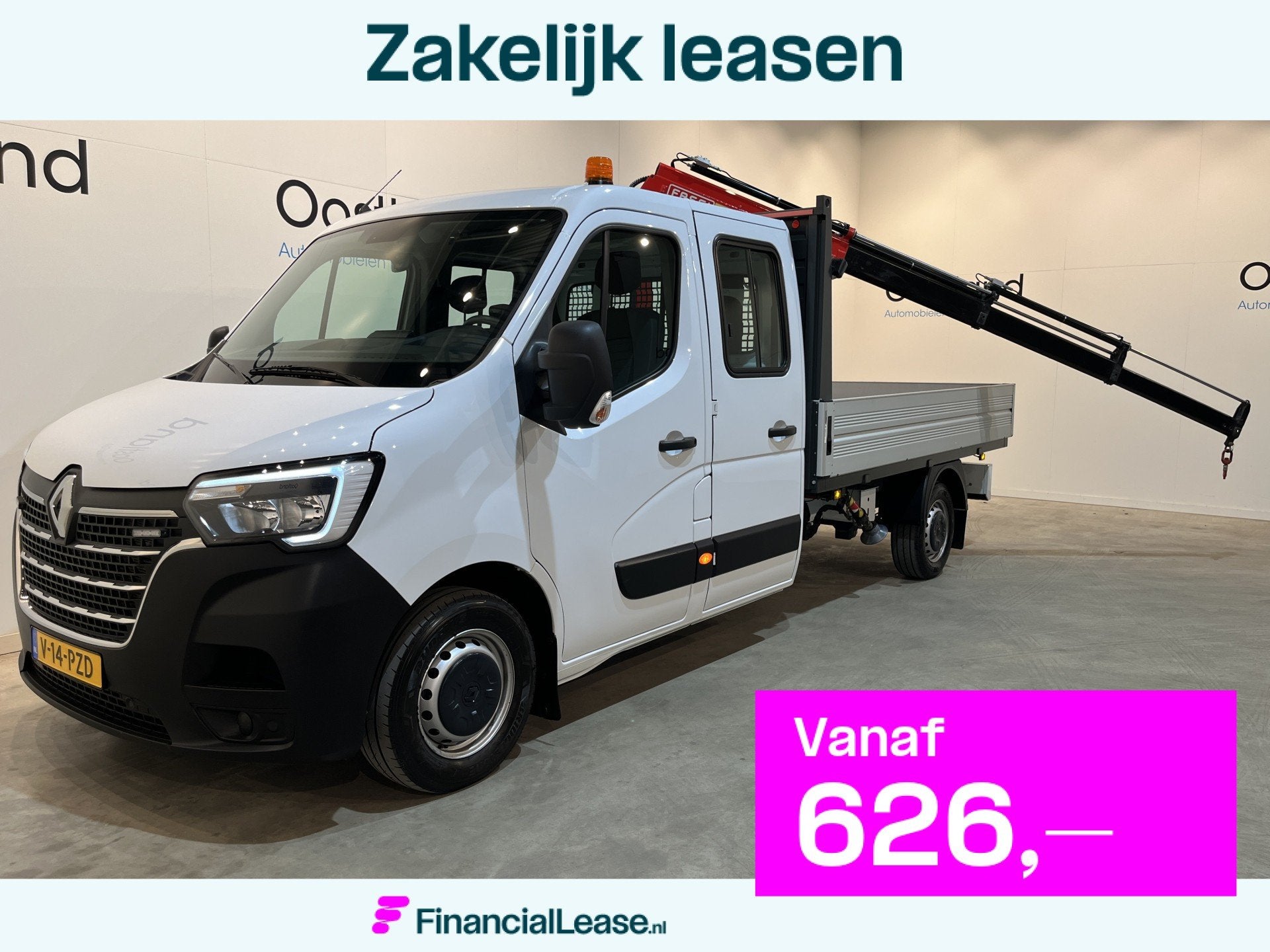 Renault Master 2.3 dCi 145 PK L3 Open Laadbak / Fassi Kraan, Voorwielaandrijving, 145 pk, Stof, Gebruikt