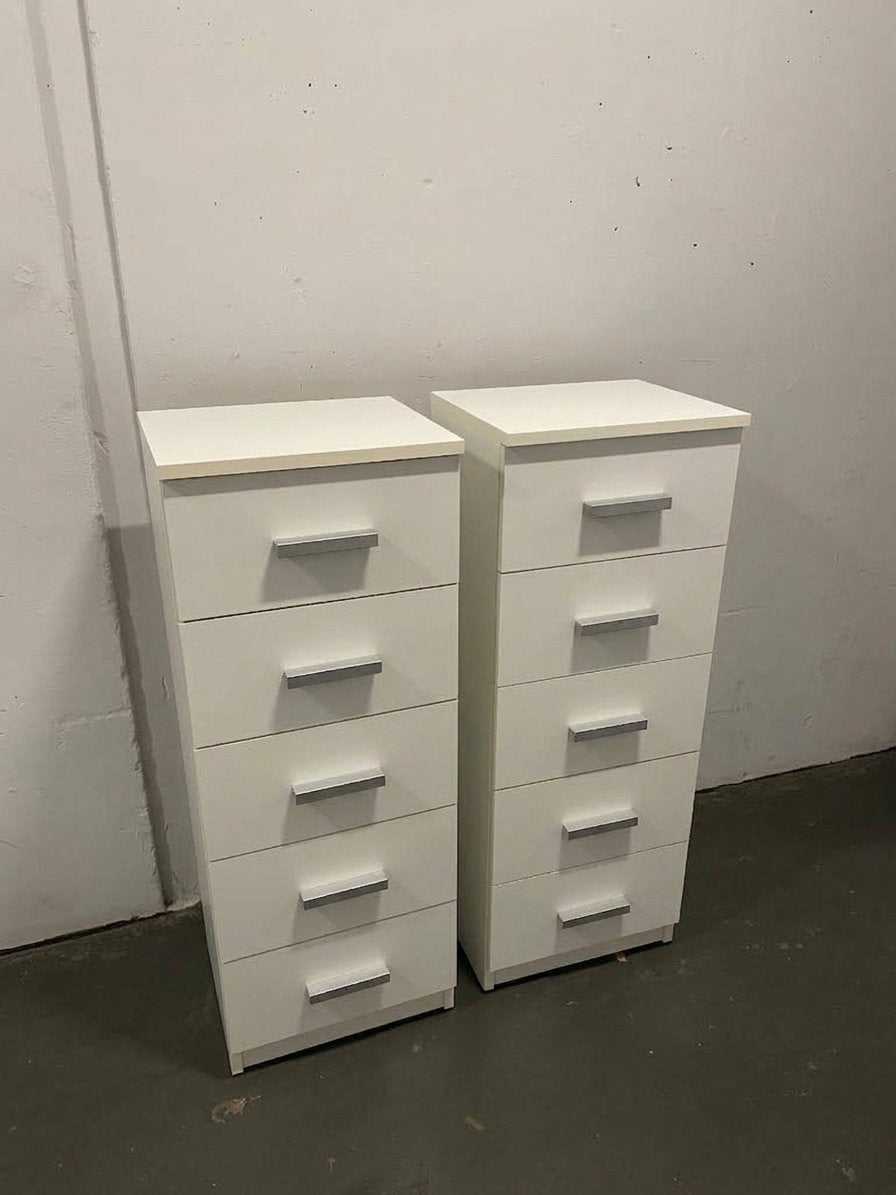 Jysk Tapdrup Ladekast met 5 Lades - 2x, Huis en Inrichting, Ophalen, Gebruikt, 50 tot 100 cm, 3 of 4 laden