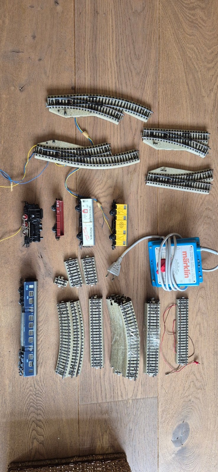 Marklin treinset met extra rails in goede staat., Wisselstroom, Ophalen of Verzenden, Märklin, Gebruikt