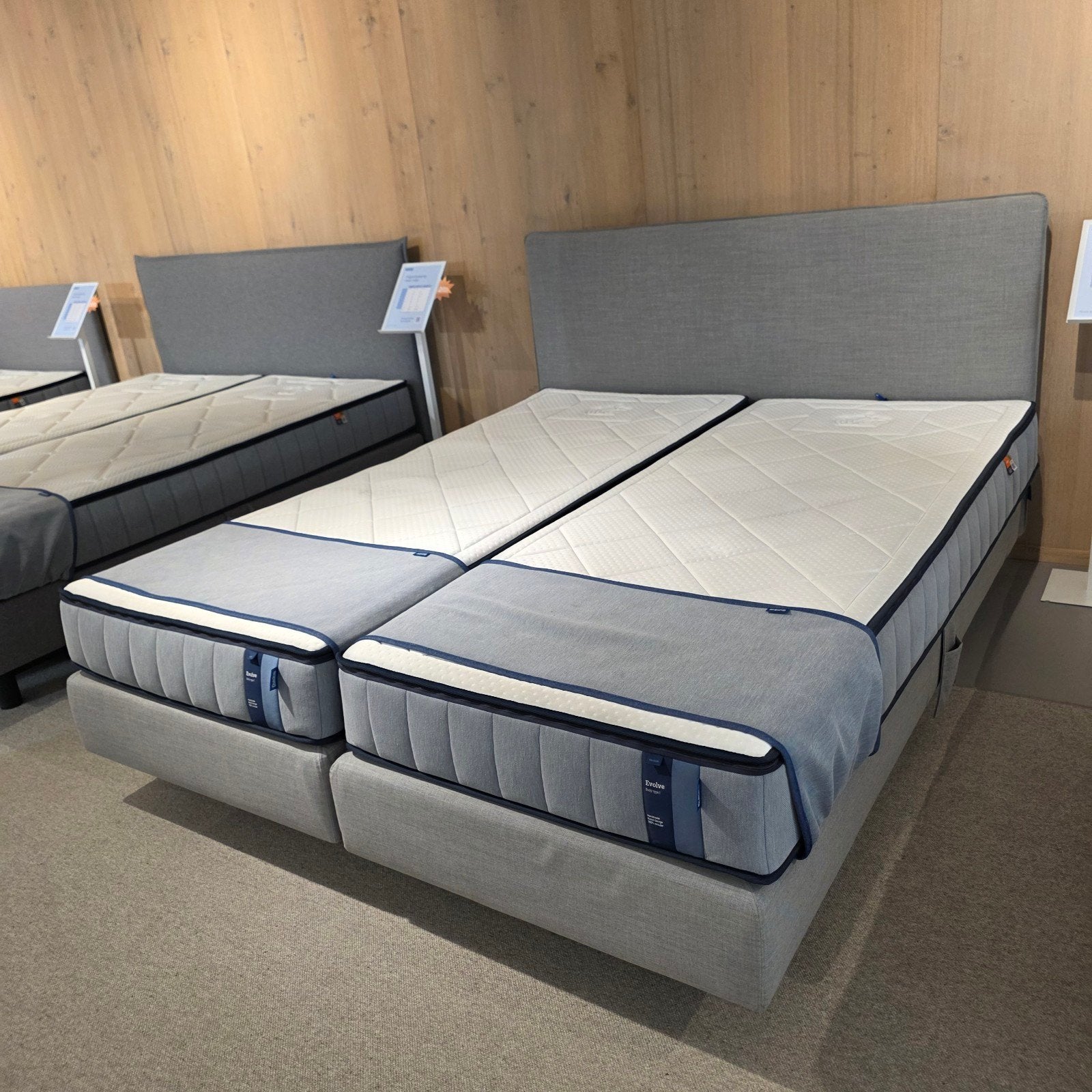 Showroom Auping Original Boxspring 180x210  Elektrisch 3M, Verstelbaar, 210 cm, Tweepersoons, Ophalen of Verzenden