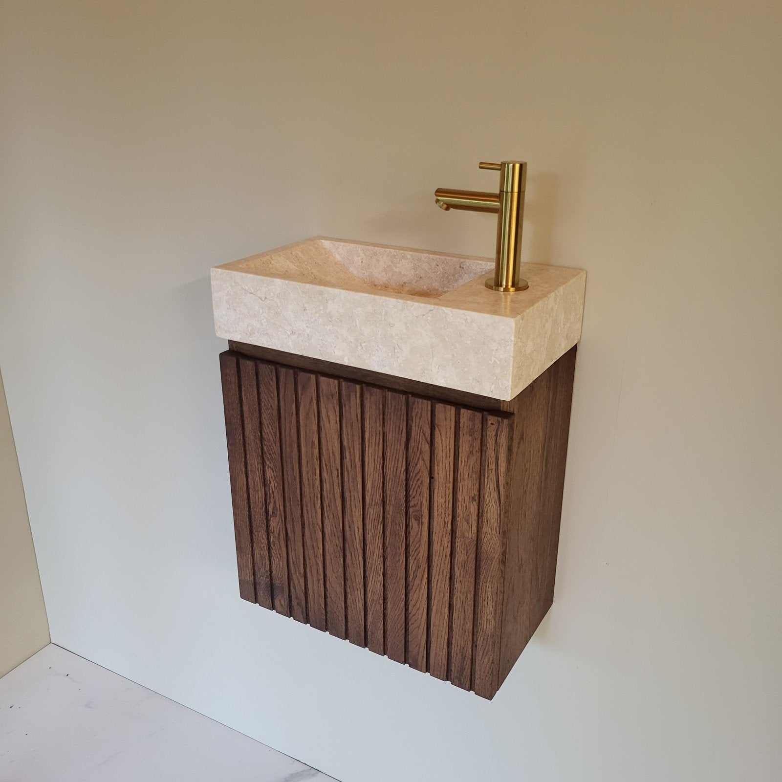 Toiletmeubel , Fonteintje , badkamermeubel,  massief eiken, Ophalen, Nieuw