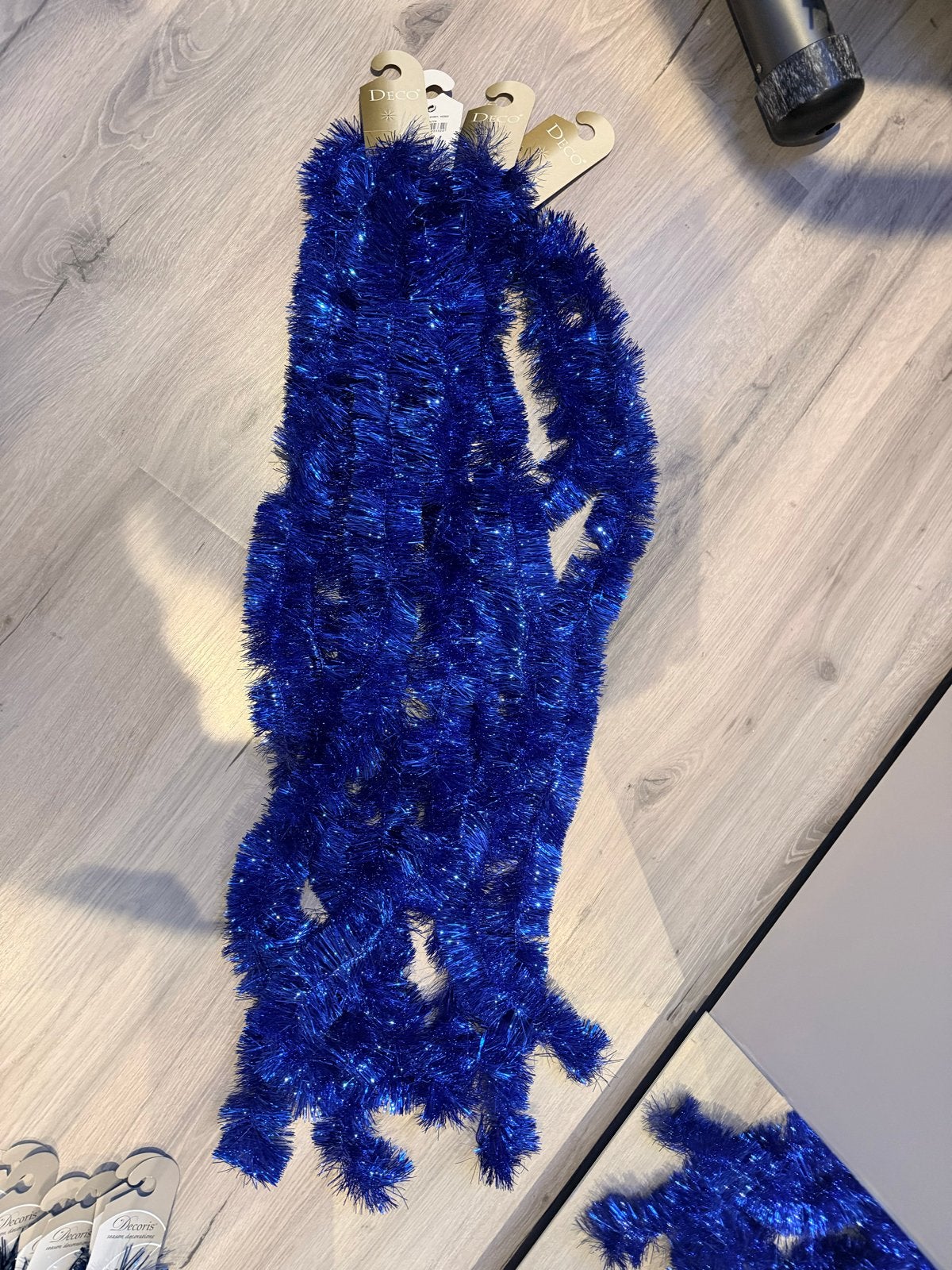 Set van 5 ongebruikte blauwe slingers - Feestversiering, Diversen, Kerst, Ophalen of Verzenden, Nieuw