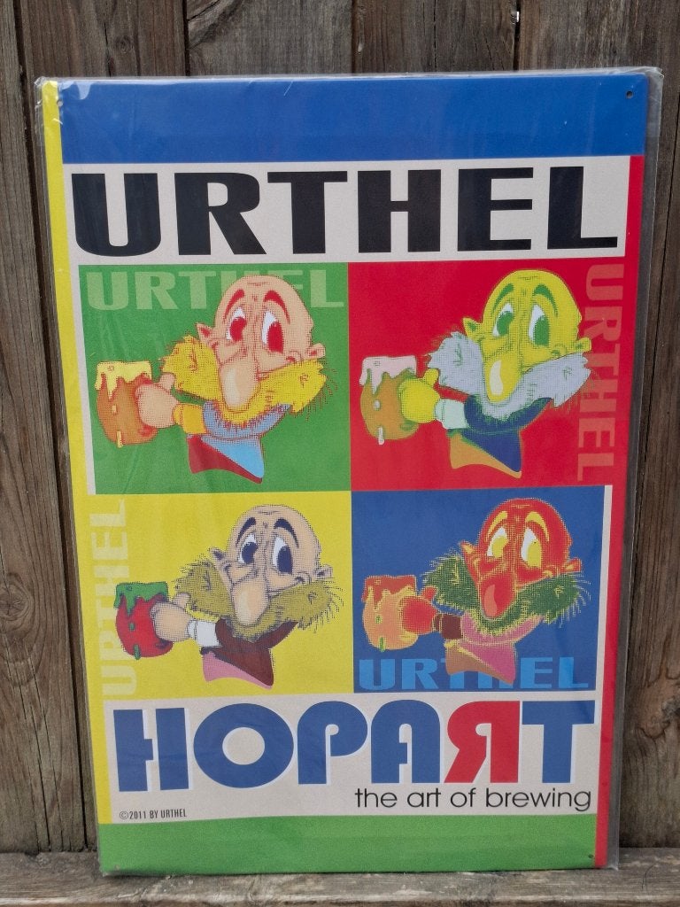 Zeldzaam groot reclamebord Urthel bier, Verzamelen, Ophalen of Verzenden, Nieuw, Reclamebord, Plaat of Schild, Overige merken