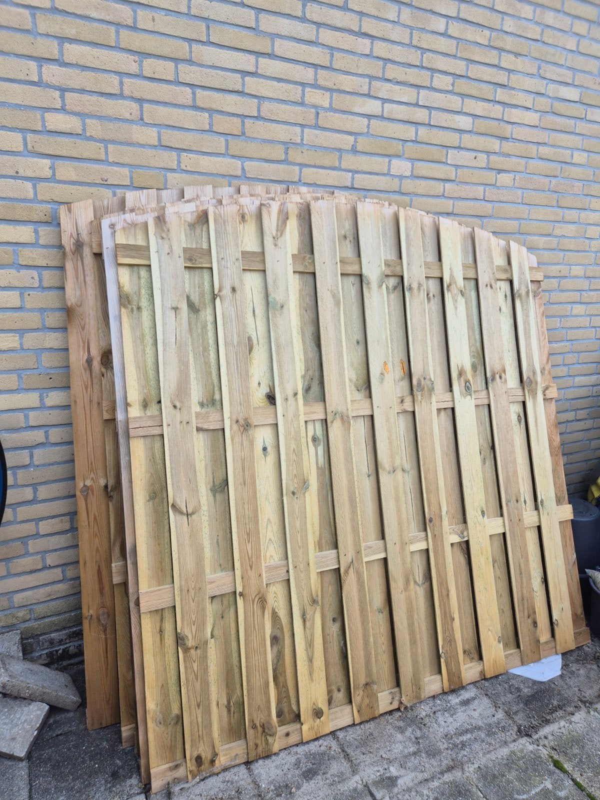 5 nieuwe houten schuttingpanelen geïmpregneerd grenen180x180, Ophalen, 1 tot 2 meter, Minder dan 3 meter, Nieuw