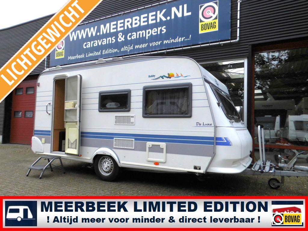 Hobby De Luxe 440 SF +MOVER +FIETSENDRAGERS + MEENEEMPRIJS!, Caravans en Kamperen, Caravans, Hobby, Treinzit, Tot en met 4, Dwarsbed