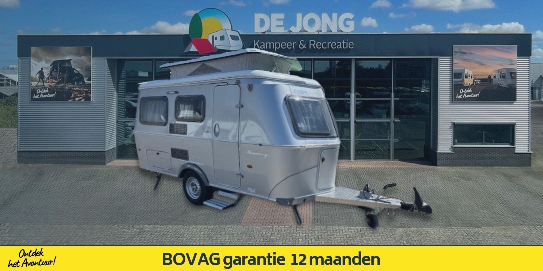 Eriba Touring 430 (bj 2023), Caravans en Kamperen, Tot en met 2, Bedrijf, 750 - 1000 kg, 5 tot 6 meter