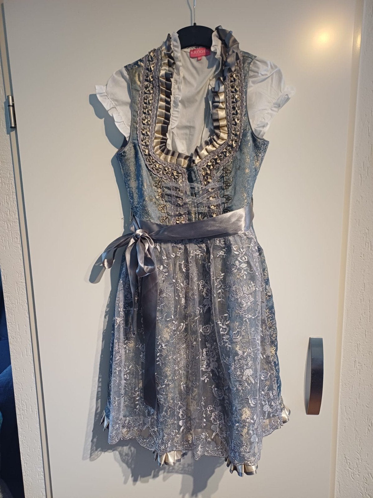 Dirndl Zilver, blauw/Grijs maat 40. Haus Huberts, Haus Huberts, Kleding, Ophalen, Maat 38/40 (M)