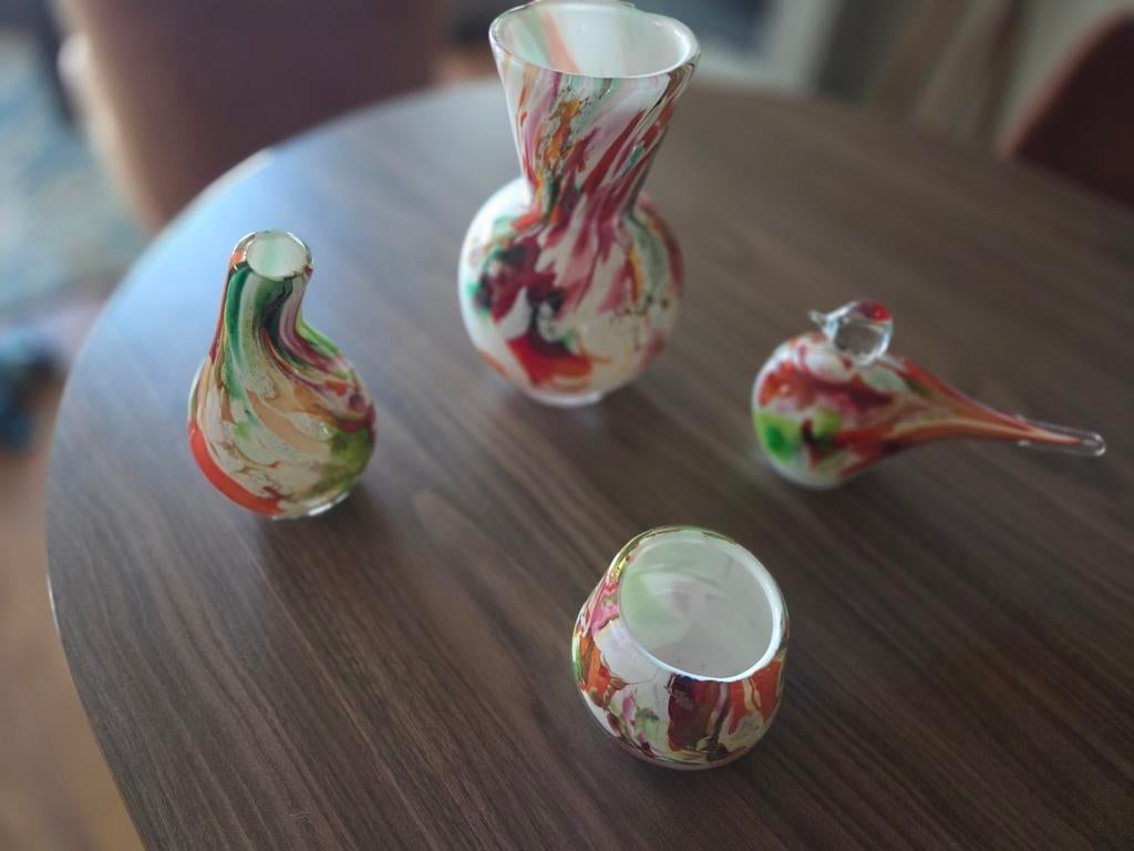 Fidrio Holland collectie vazen, Huis en Inrichting, Ophalen, Overige kleuren, Minder dan 50 cm, Glas