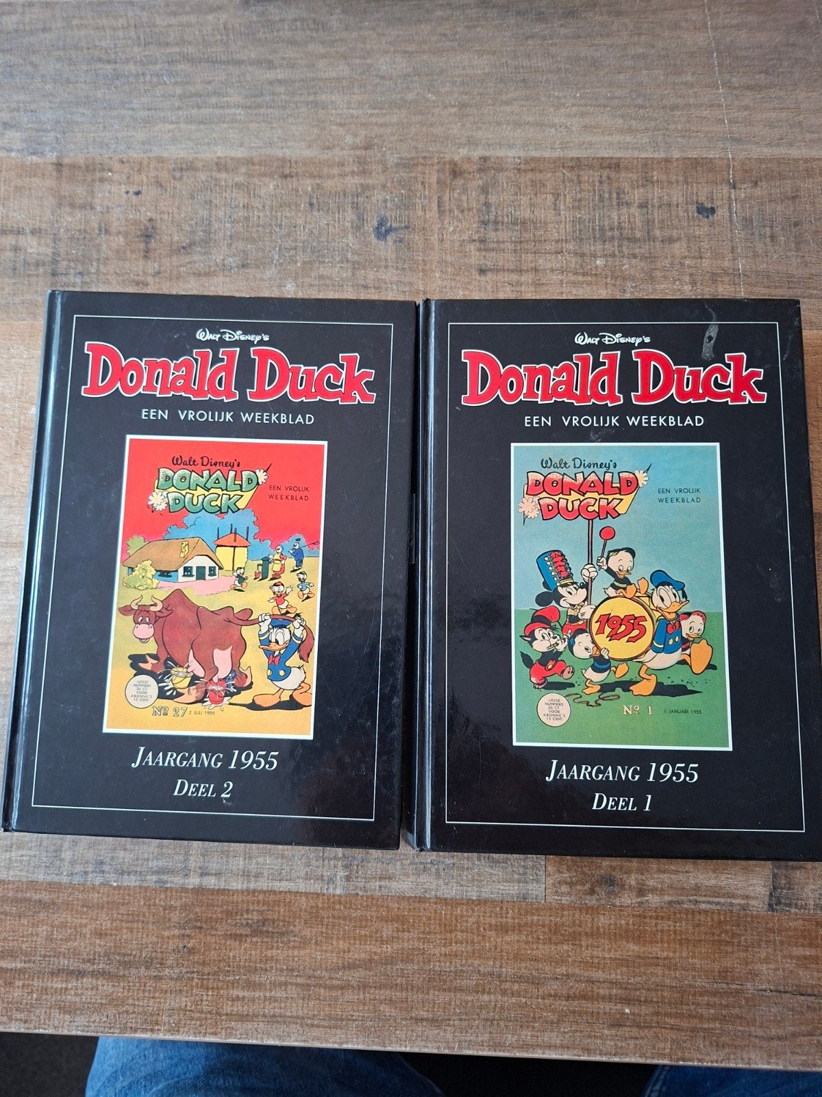 Donald Duck Jaargang 1955 Deel 1 & 2 - Een Vrolijk Weekblad, Meerdere stripboeken, Ophalen of Verzenden, Zo goed als nieuw