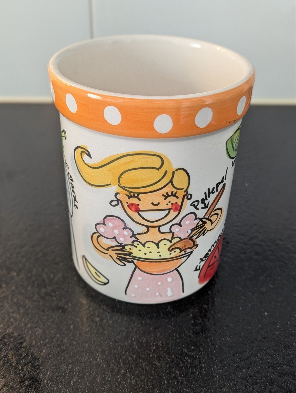 Blond Amsterdam pollepelpot, Ophalen of Verzenden, Aardewerk