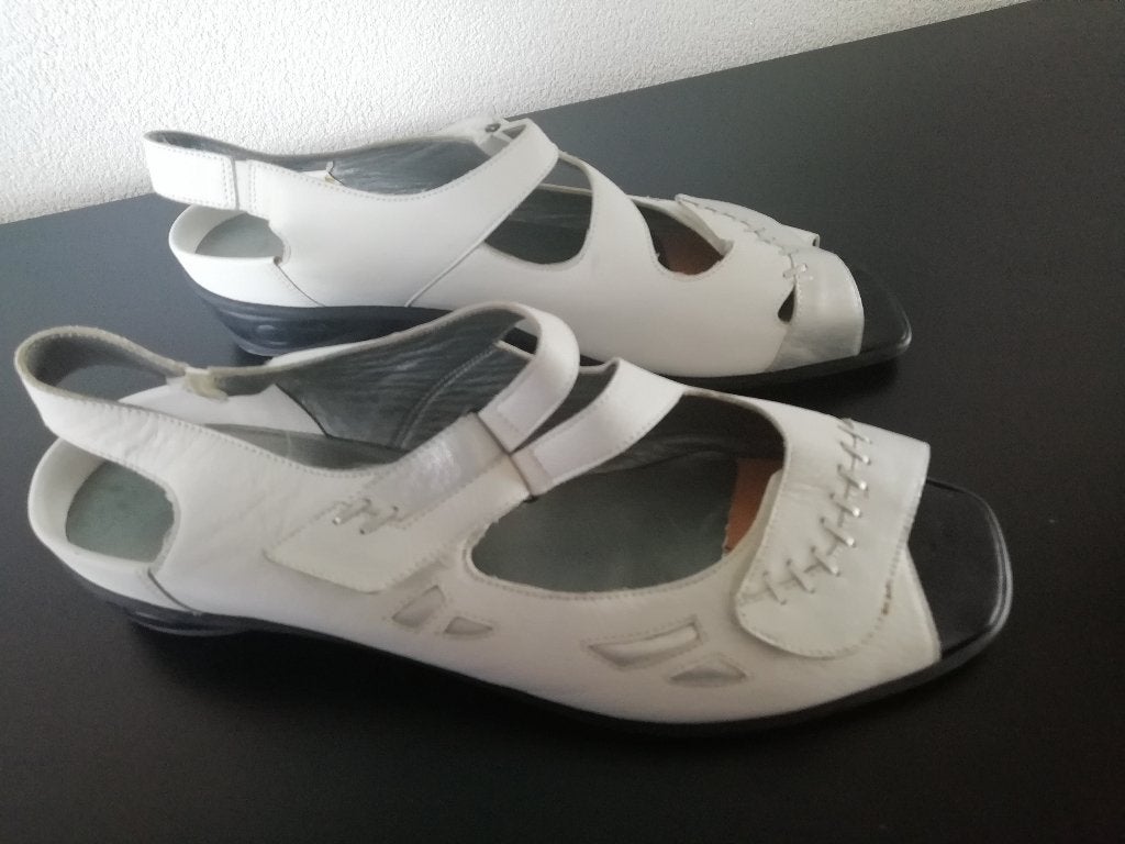 witte sandalen maat 41-41 1/2 Durea, Durea, Verzenden, Wit, Sandalen of Muiltjes